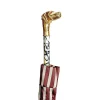 Automatic umbrella with 24K goldplated pointed handle