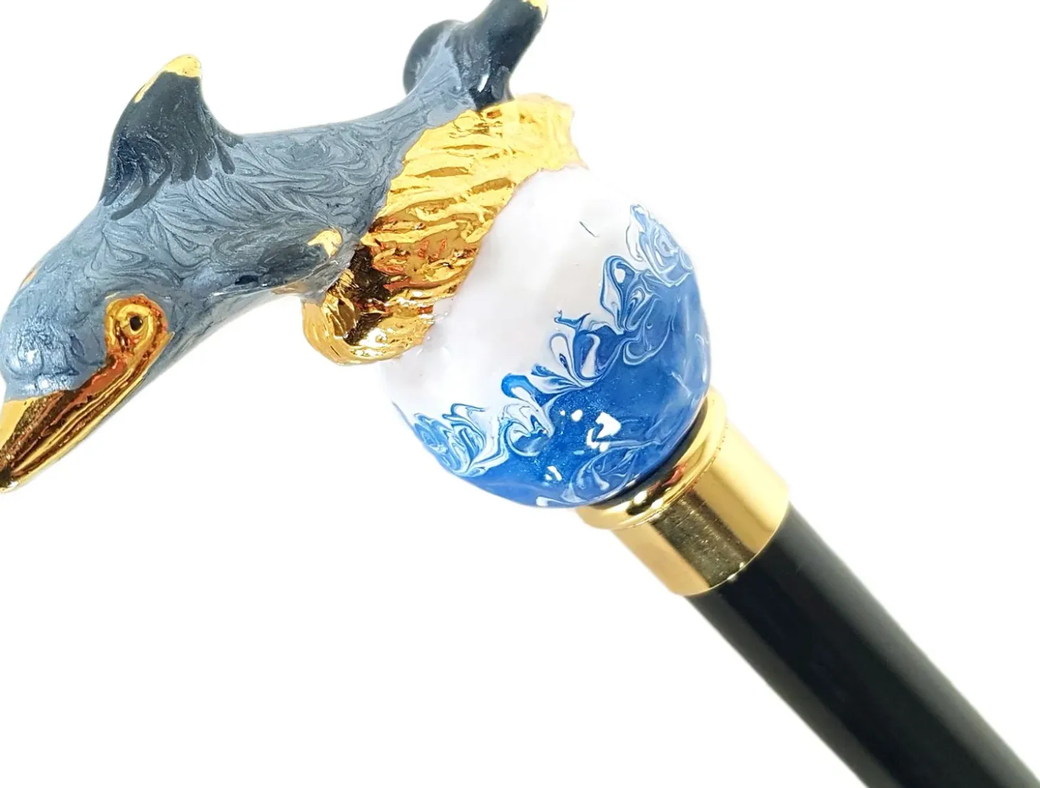 Awesome Dolphin Umbrella - Blue Rose Inside