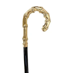 Bamboo-shaped walking stick - Goldplated 24K