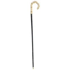 Bamboo-shaped walking stick - Goldplated 24K