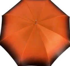 Beautiful Double Canopy Umbrella in a Luxurious Orange Satin