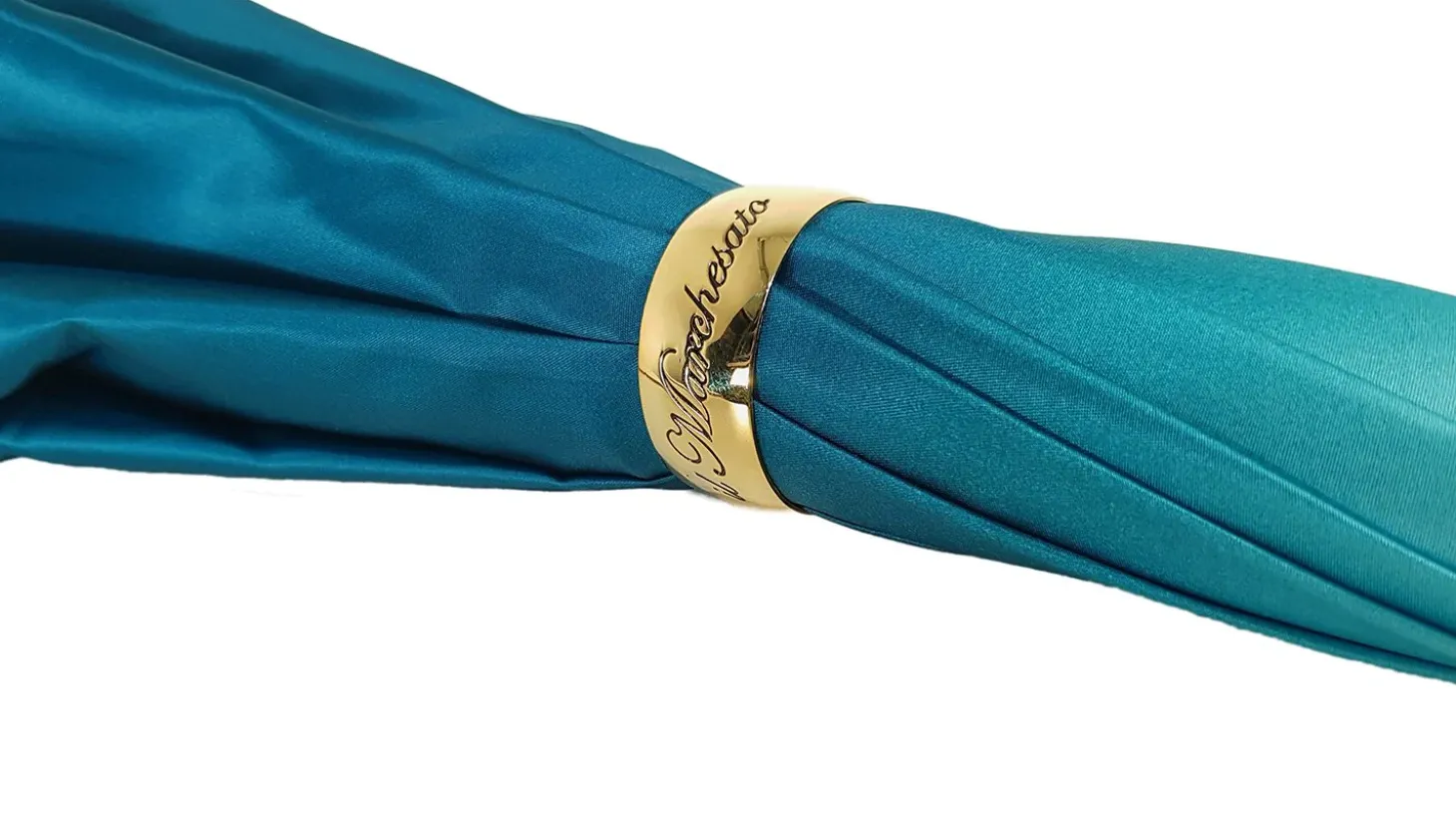 Beautiful Double Canopy Umbrella in a Luxurious Turquoise Colored Poly