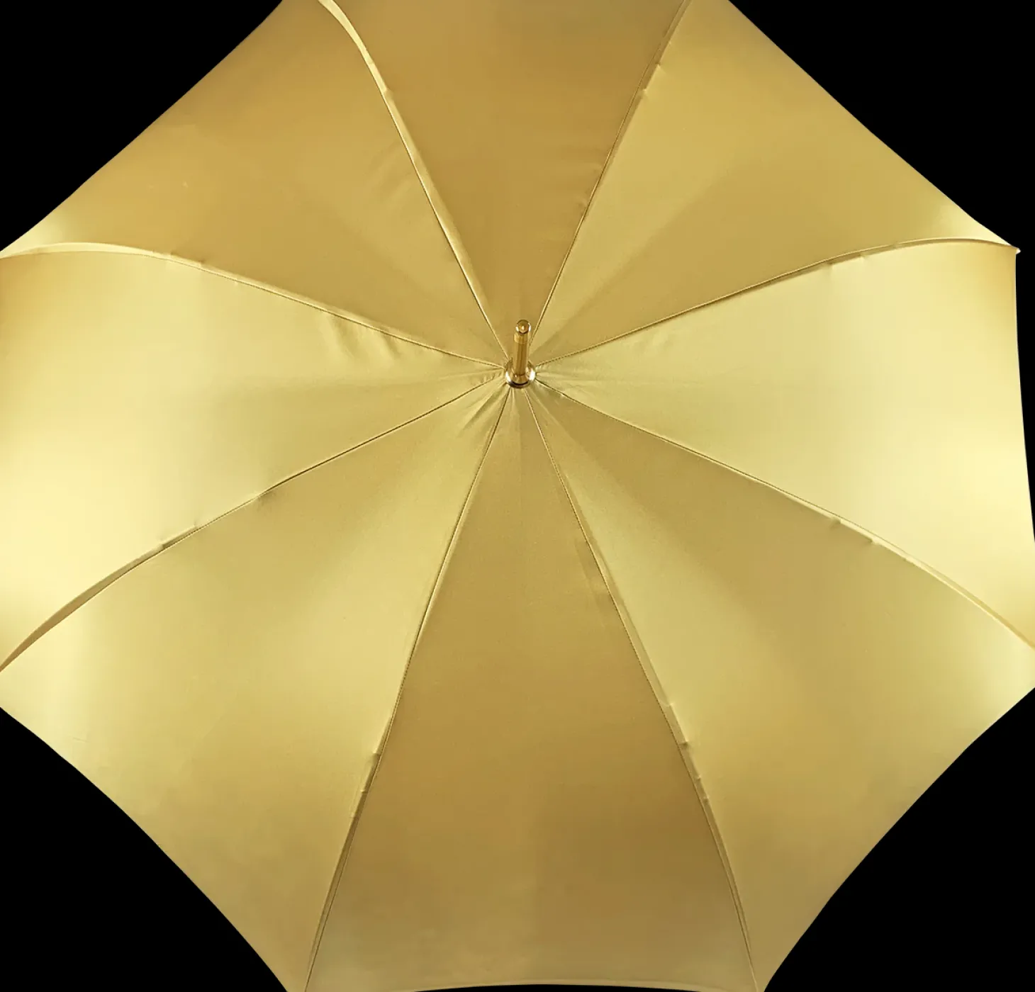 Beautiful Double Canopy Umbrella in a Luxurious Golden Satin