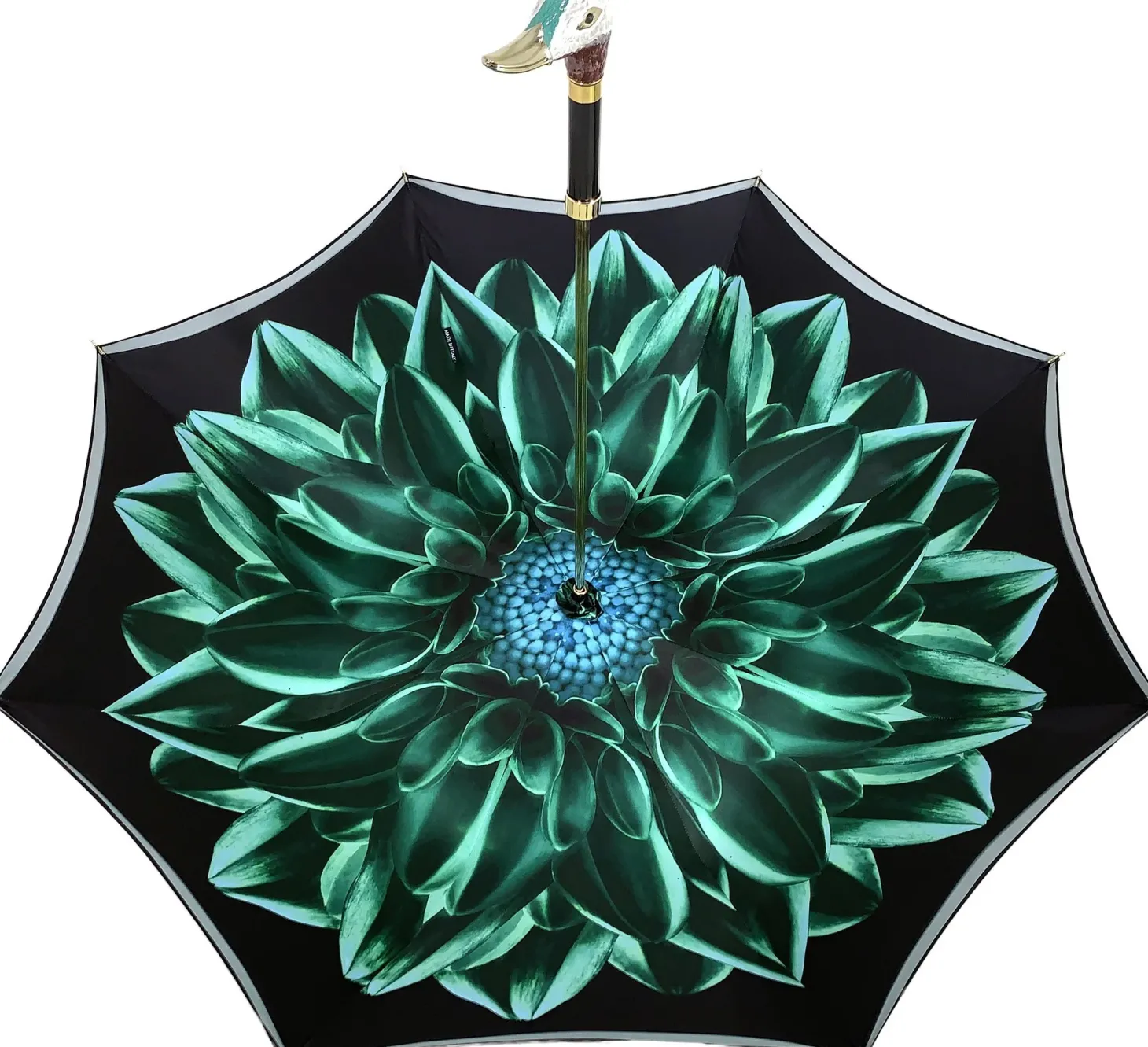 Beautiful Double Canopy Umbrella in a Luxurious Green Satin