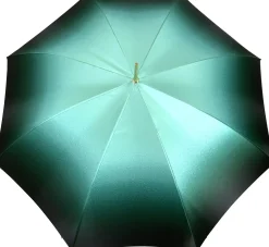 Beautiful Double Canopy Umbrella in a Luxurious Green Satin