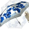 Beautiful Folding Umbrella With Blue Poppies