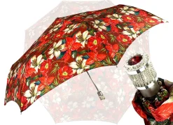 Beautiful Folding Umbrella With Flowers Pattern