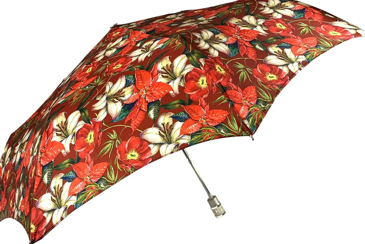 Beautiful Folding Umbrella With Flowers Pattern