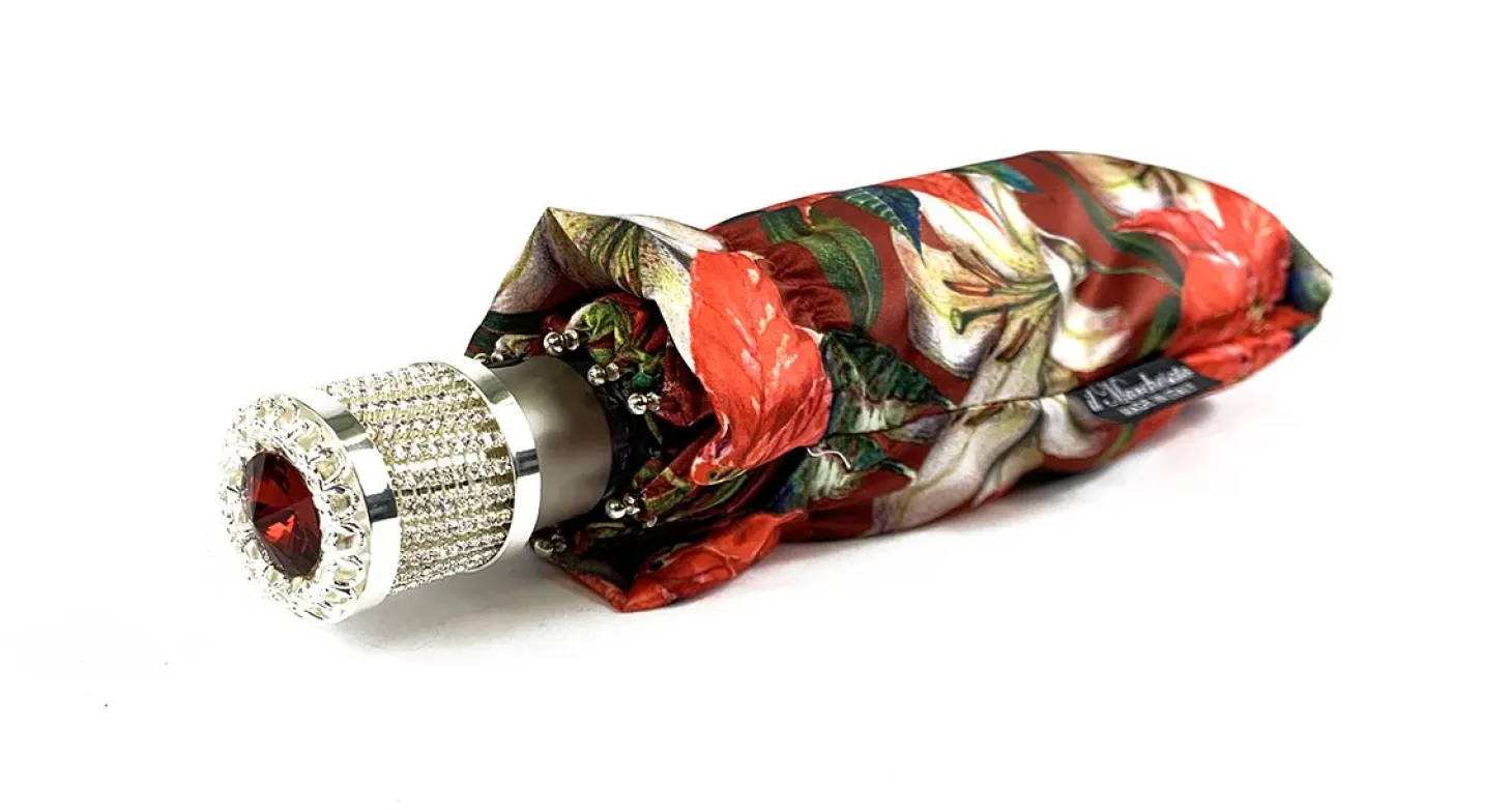 Beautiful Folding Umbrella With Flowers Pattern