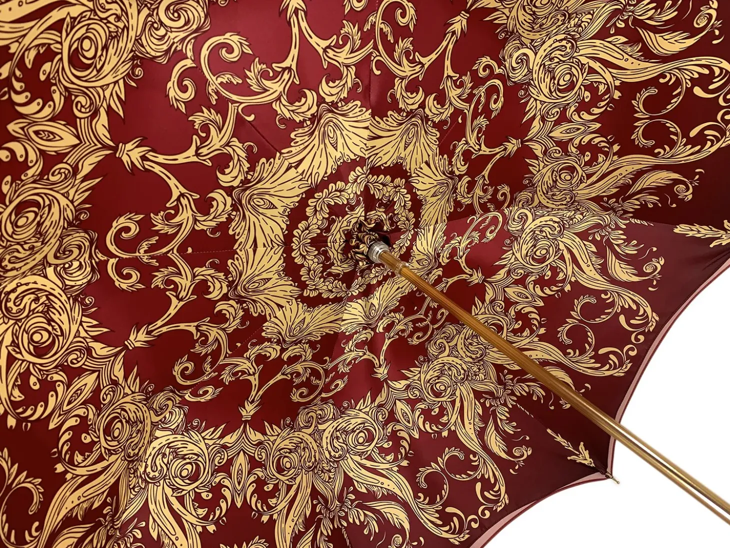 Beautiful Red Women's Umbrella with Printed Peacock Design Hight Quality Luxury Umbrella