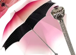 Beautiful Red Women's Umbrella with Printed Peacock Design Hight Quality Luxury Umbrella
