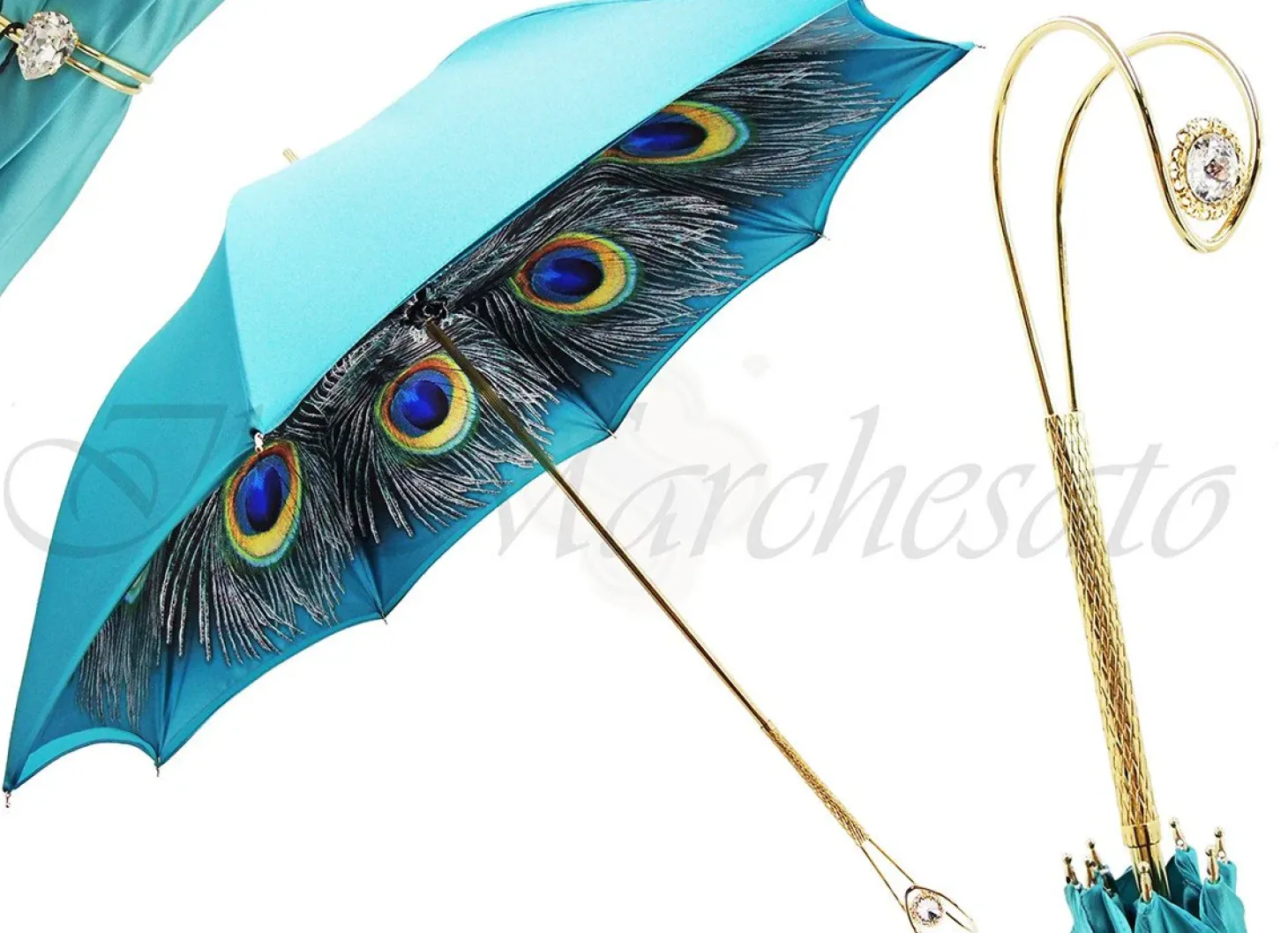 Beautiful Women's Umbrella with Printed Peacock Design