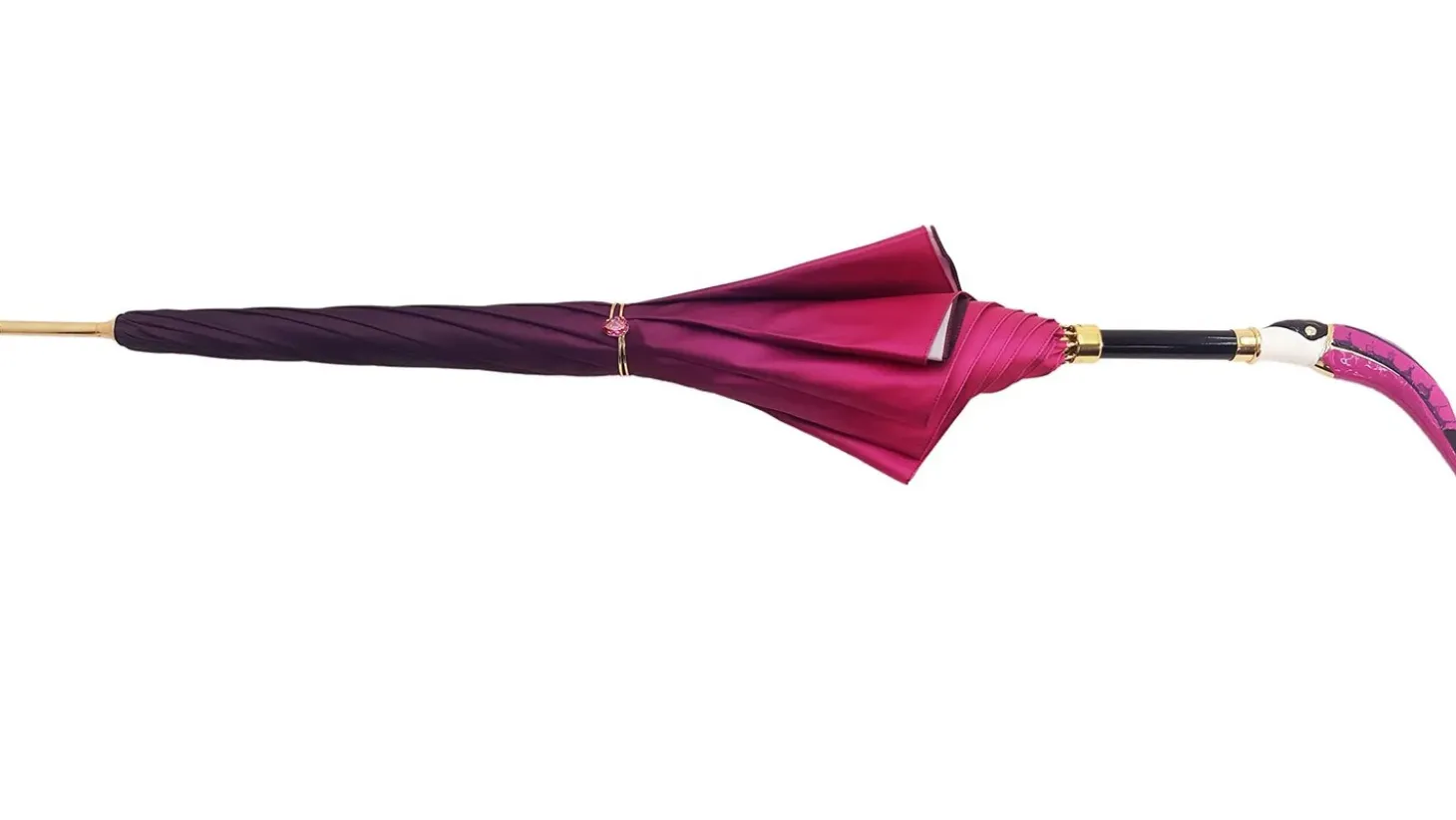 Beautifull Double Canopy Toucan Umbrella in a Luxurious Gradient Fuchsia Fashionable Umbrella