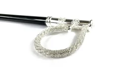 Beauty Walking stick with crystals - Silver-plated 925