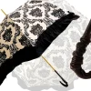 Black & White Ruffle Umbrella Italian Glamour