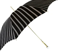 Black And Light Grey Striped Umbrella
