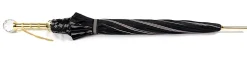 Black And Light Grey Striped Umbrella