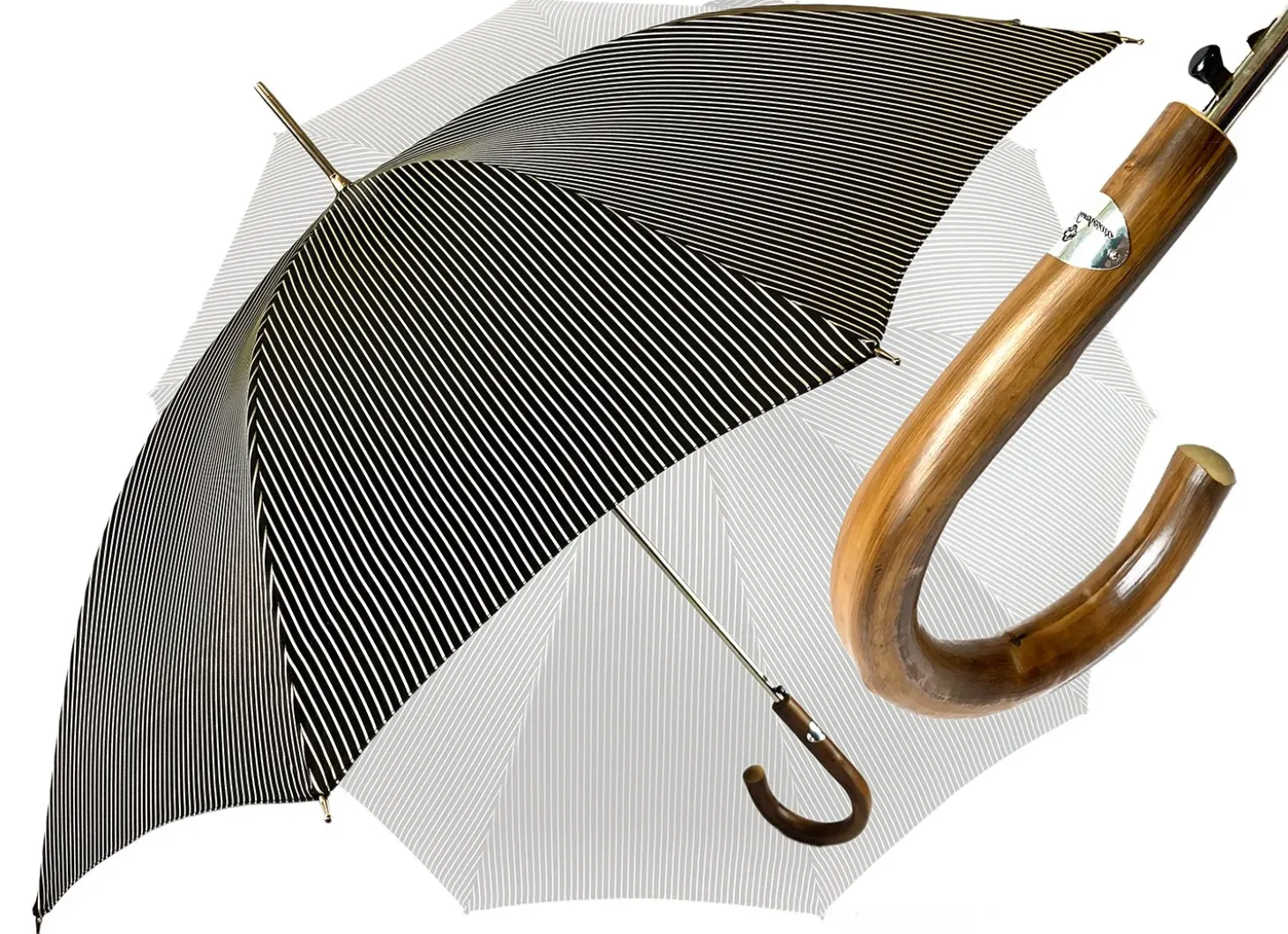 Black and White striped Classic Umbrella