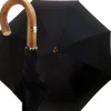 Black Umbrella with Chestnut Handle