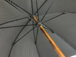 Black&White umbrella with Malacca Wood hand-curved