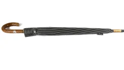 Black&White umbrella with Malacca Wood hand-curved