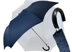 Blue Navy Jacquard Folding Umbrella