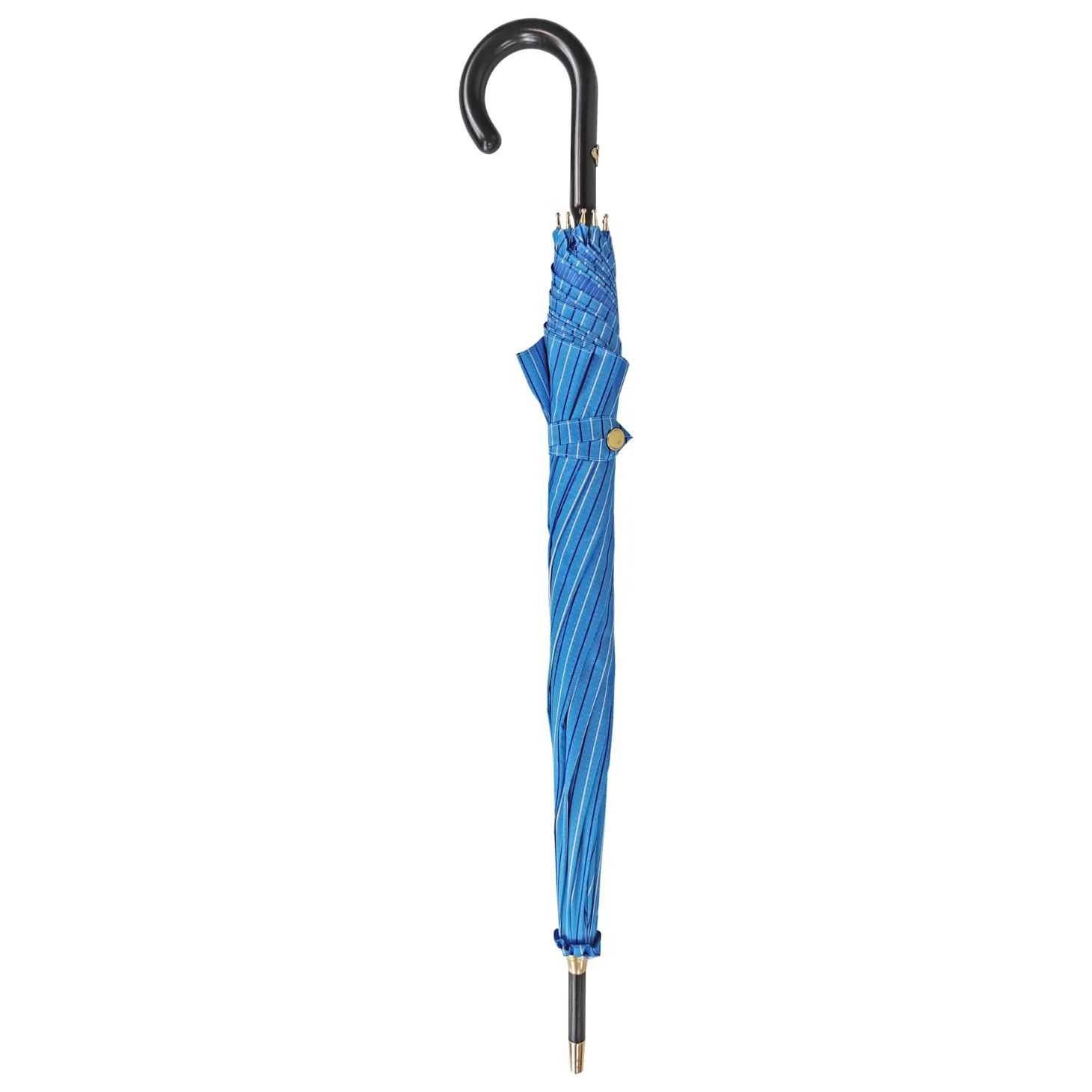 Blue umbrella in black beech wood