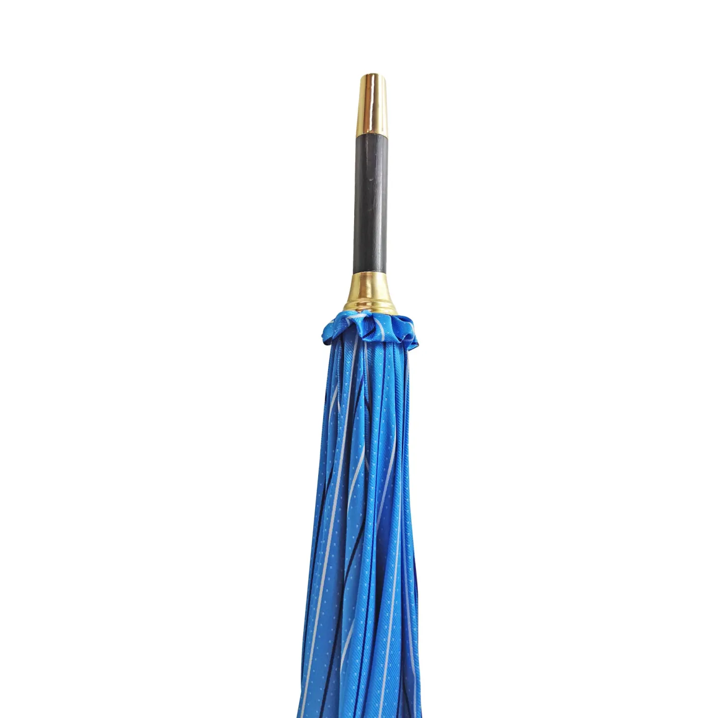 Blue umbrella in black beech wood