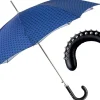 Blue Umbrella with Textured Scales and Rock-Style Studded Handle