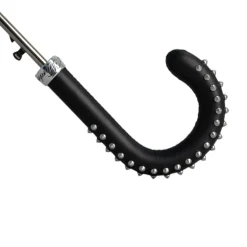Blue Umbrella with Textured Scales and Rock-Style Studded Handle