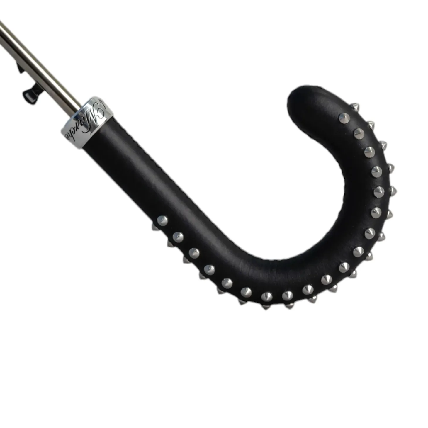 Blue Umbrella with Textured Scales and Rock-Style Studded Handle