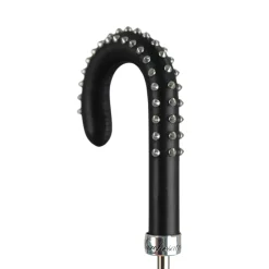 Blue Umbrella with Textured Scales and Rock-Style Studded Handle