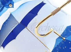 Blue Women's Umbrella - Swarovski Cristals - Double Cloth Crystals Umbrellas