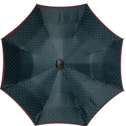 Bold Burgundy Umbrella with Artisan Skull Handle for a Unique Style