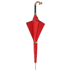 Bright red umbrella