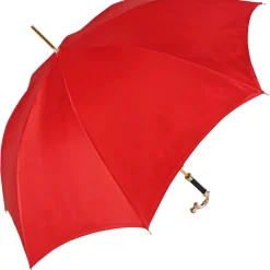 Bright red umbrella