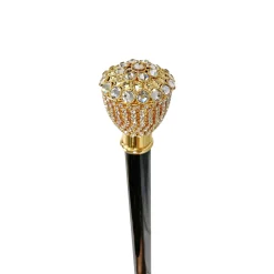 Bright Walkingsticks with Crystals Encrusted Knob