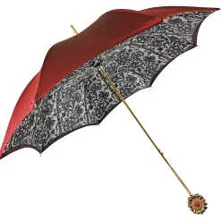 Burgundy shimmering with internal lace design
