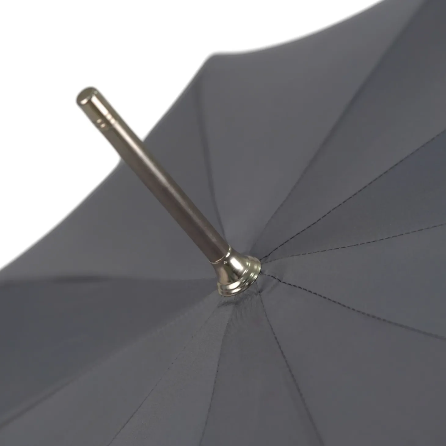 Carnival of Shadows: Grey Umbrella with Intricate Clown Handle