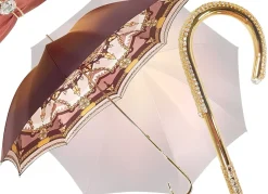Charming Double Cloth Woman's Umbrella Exclusive Design by il Marchesa