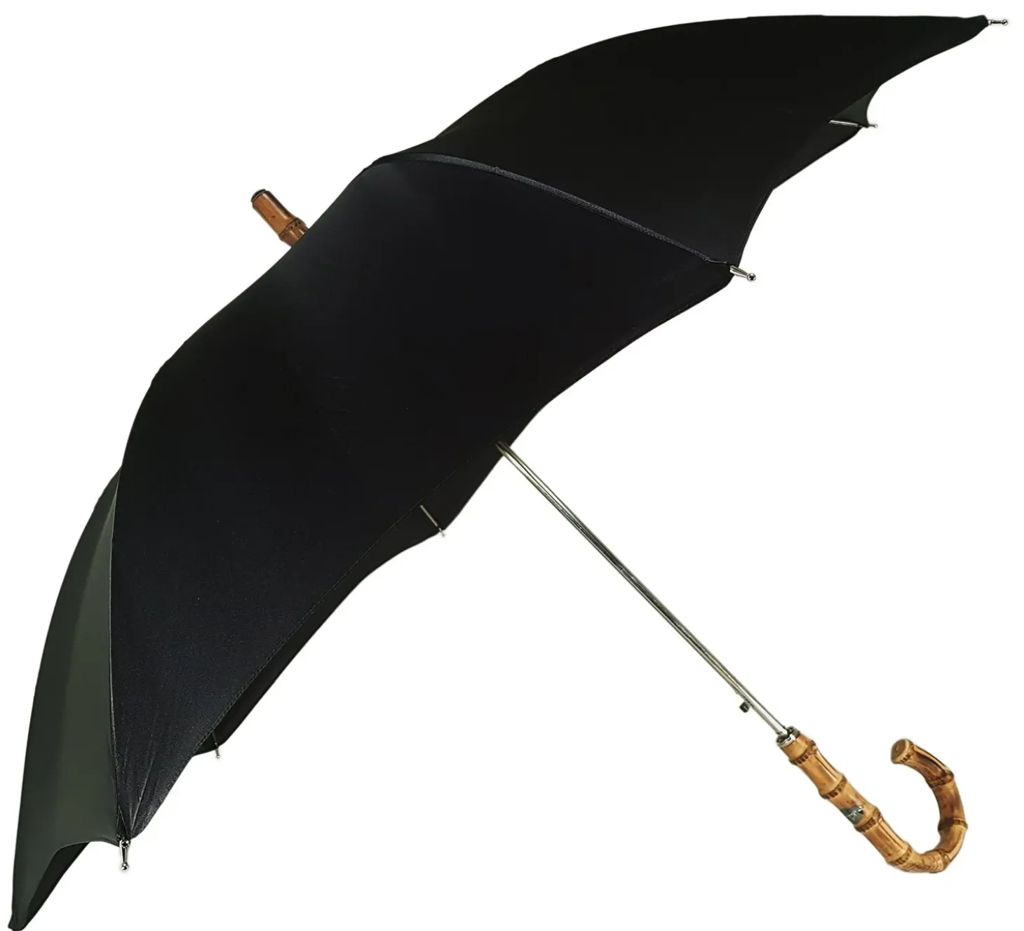Classic Automatic Black Umbrella With Whanghee Handle