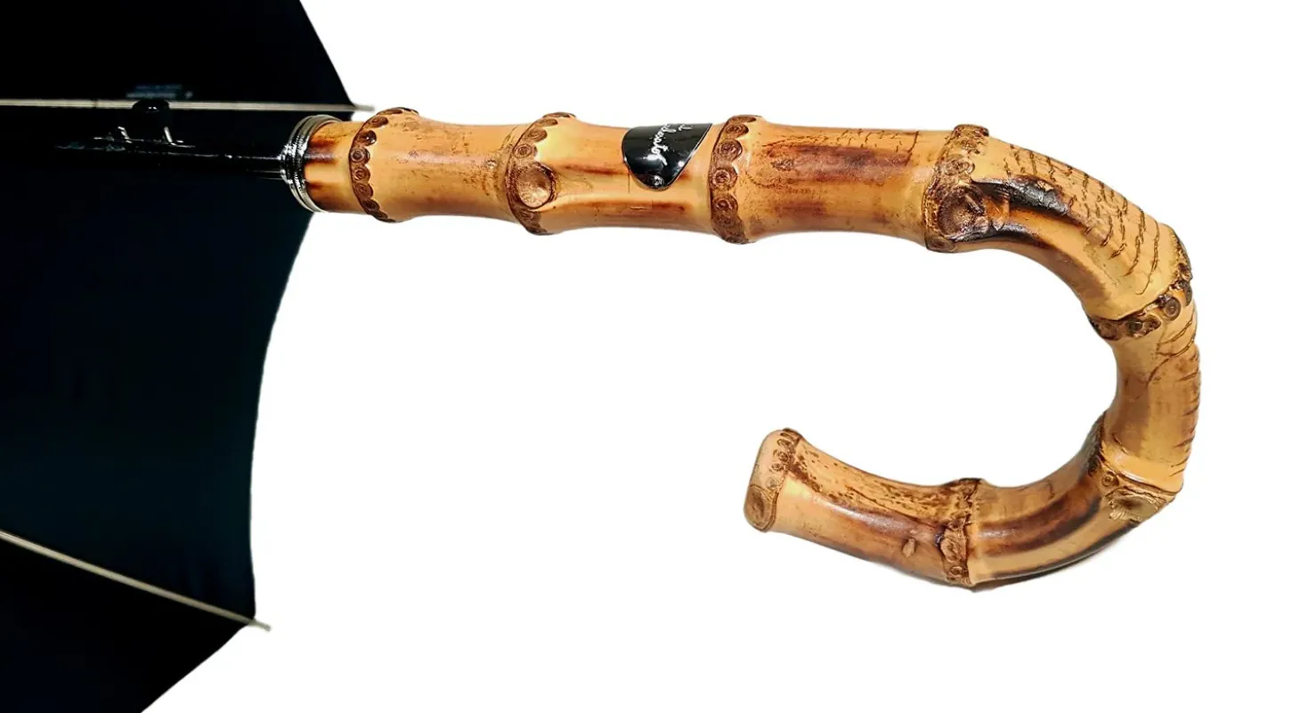 Classic Automatic Black Umbrella With Whanghee Handle