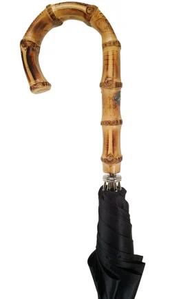 Classic Automatic Black Umbrella With Whanghee Handle