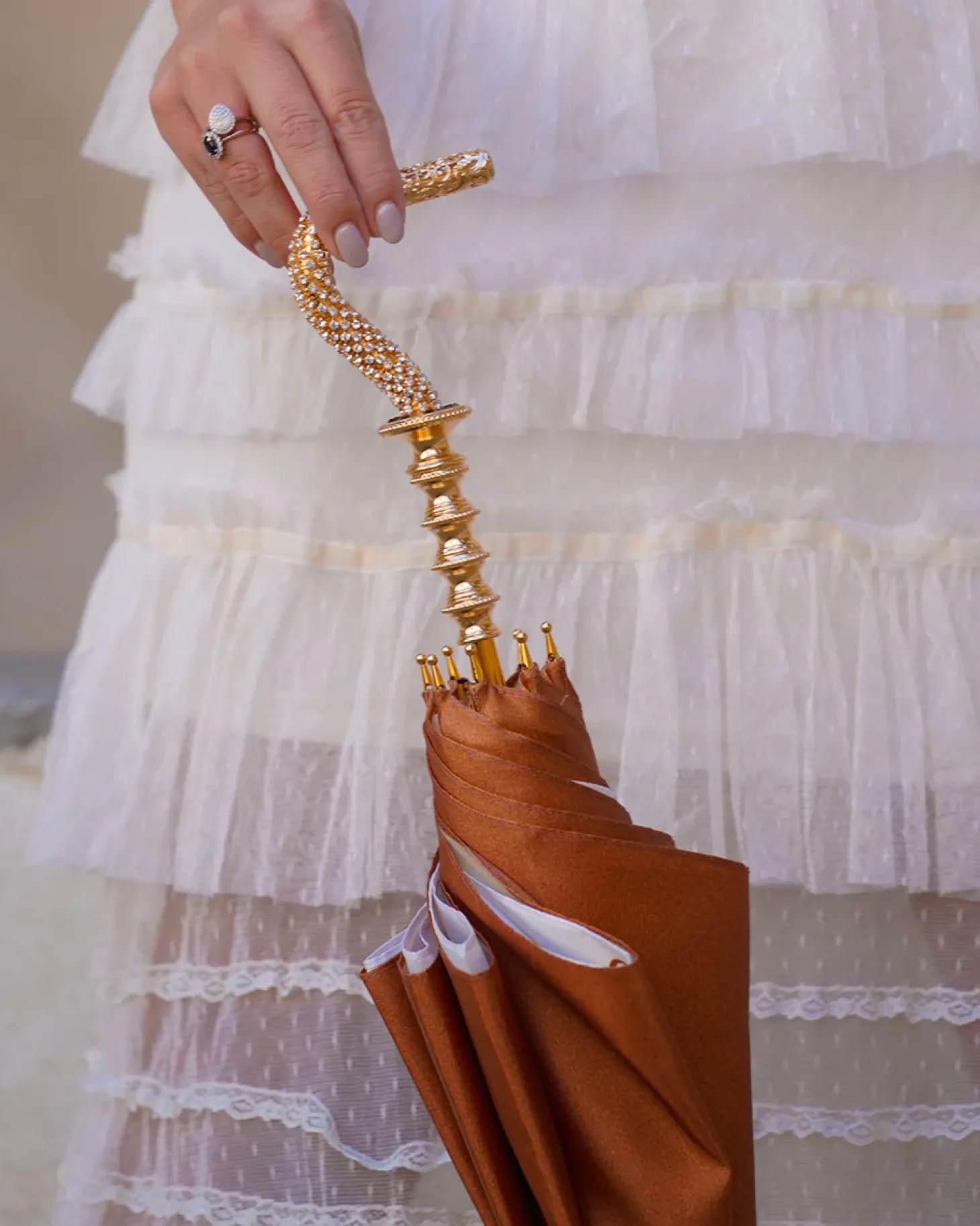 Classic fancy umbrella with wonderful handle