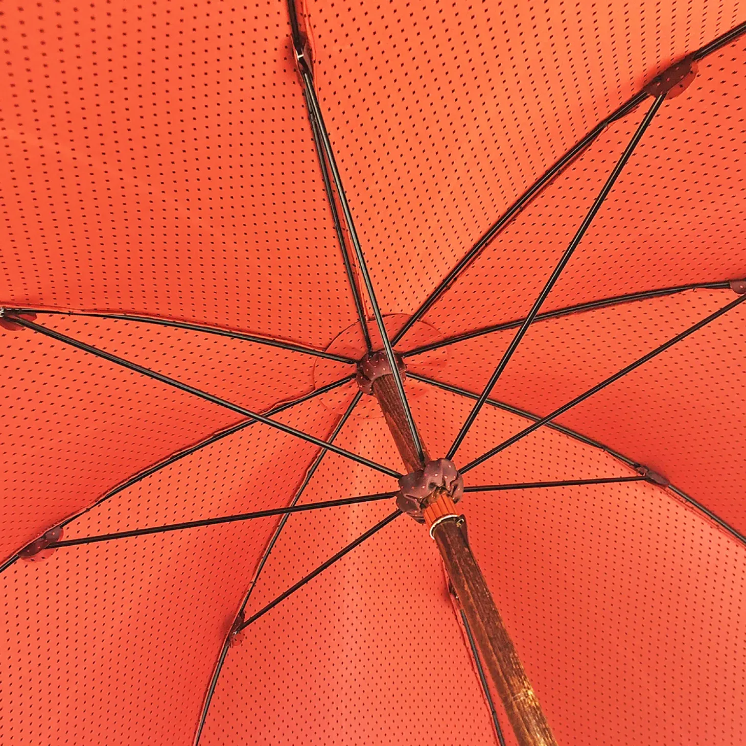 Classic men's umbrella with leather handle