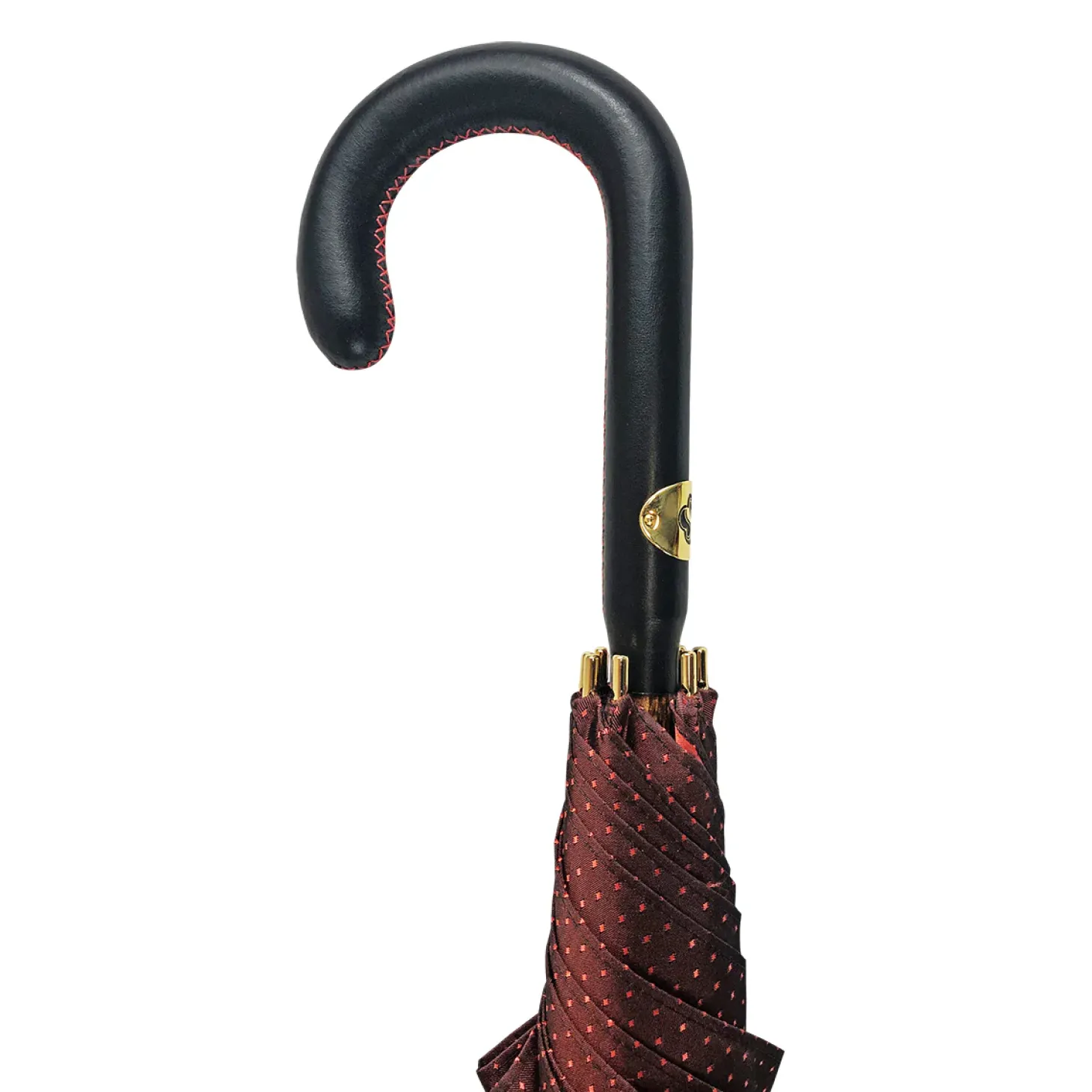 Classic men's umbrella with leather handle