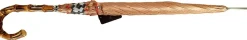 Classic Striped Men's Umbrella - Bamboo Handle