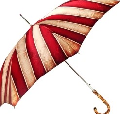 Classic Striped Men's Umbrella - Bamboo Handle - New Exclusive Design Best Quality handcrafted in Italy