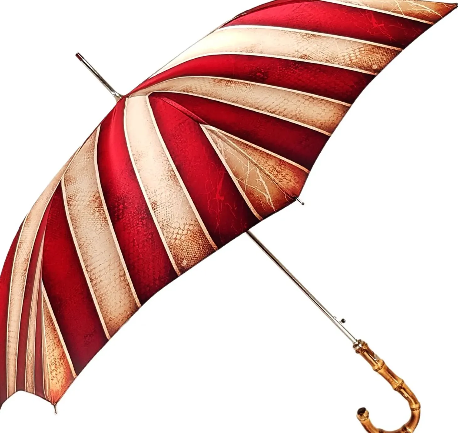 Classic Striped Men's Umbrella - Bamboo Handle - New Exclusive Design Best Quality handcrafted in Italy