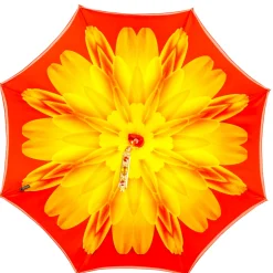 Colorful Handcrafted Umbrella with Flower, Made in Italy